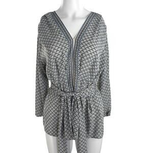 Max Studio Tie Waist Sheer Top